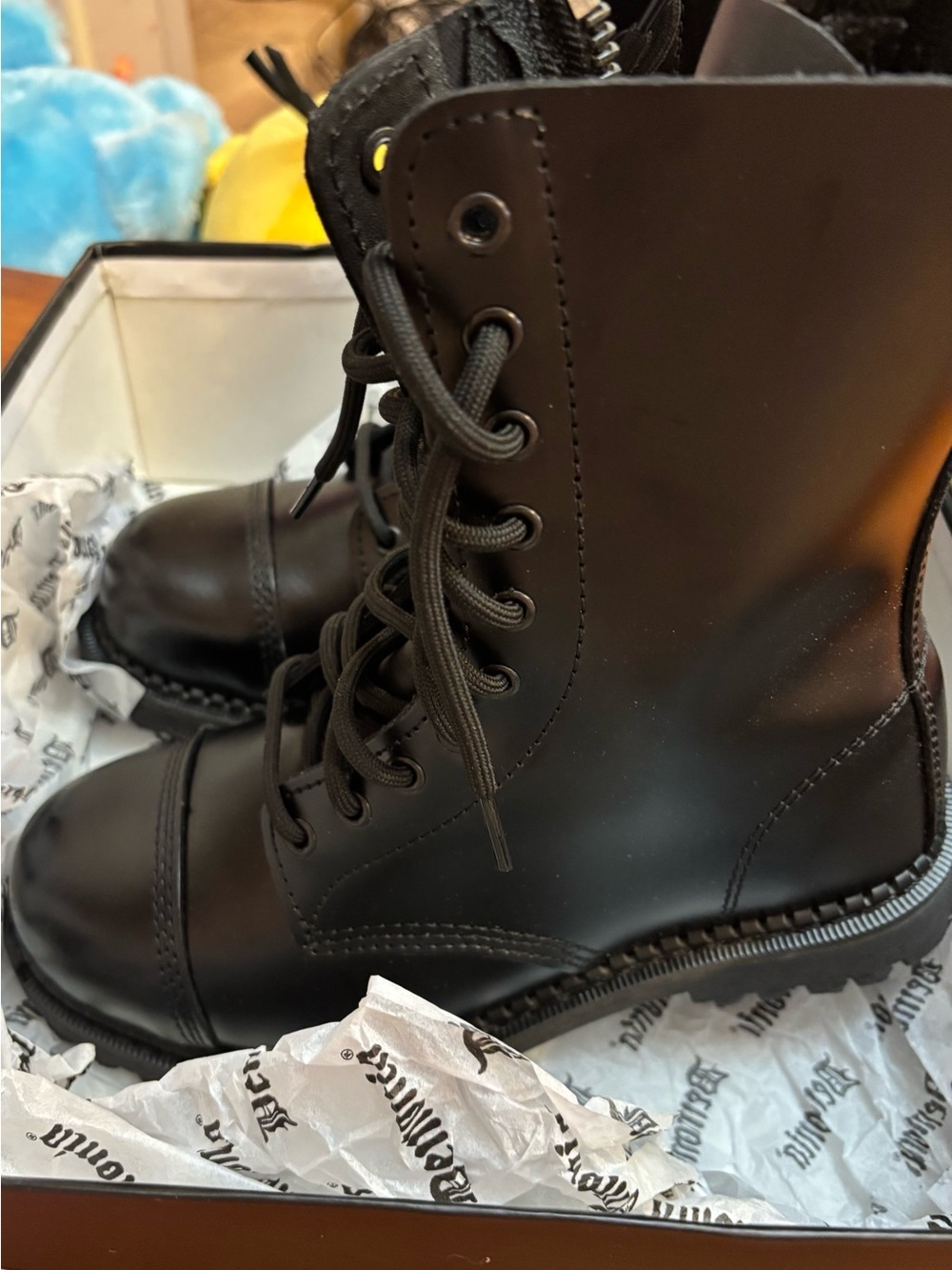 Demonia  Black Lace-Up Boots